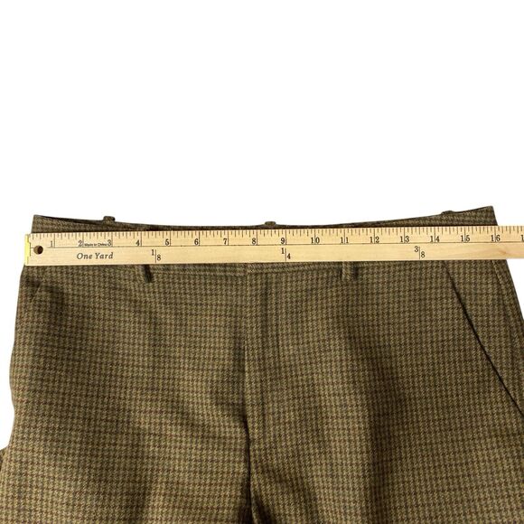 Lauren Ralph Lauren Women's 10 Wool Tweed Dress Pants Brown Houndstooth Lined - Picture 9 of 10